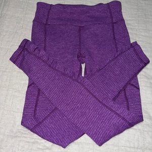 Lululemon Purple Ruched Legging
